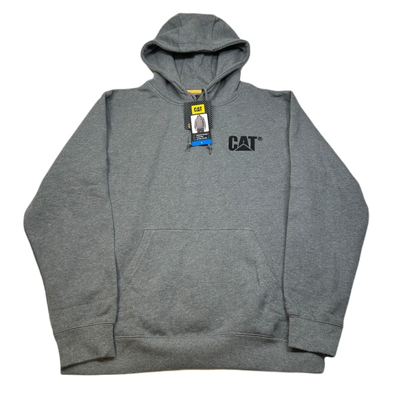 CAT Hoodie Mens Large Grey S3 Cord System Caterpillar‎ Workwear Embroidered Logo - Picture 1 of 11